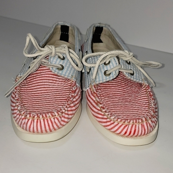 SPERRY for J crew boat shoes! Very gently pre-loved, PATRIOTIC! - Picture 2 of 6